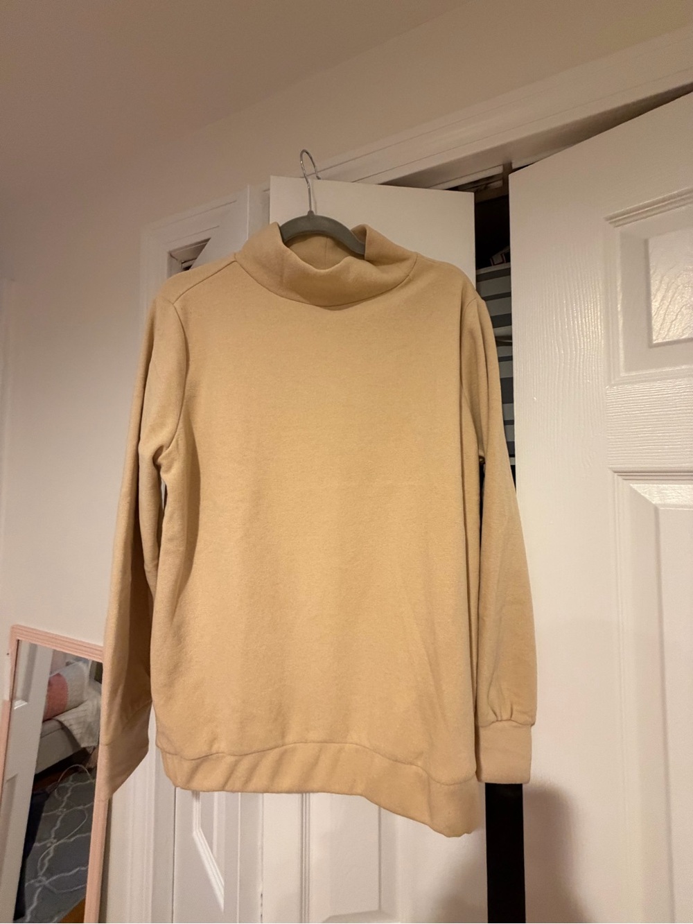Dudley Stephens Cream Turtleneck Sweatshirt